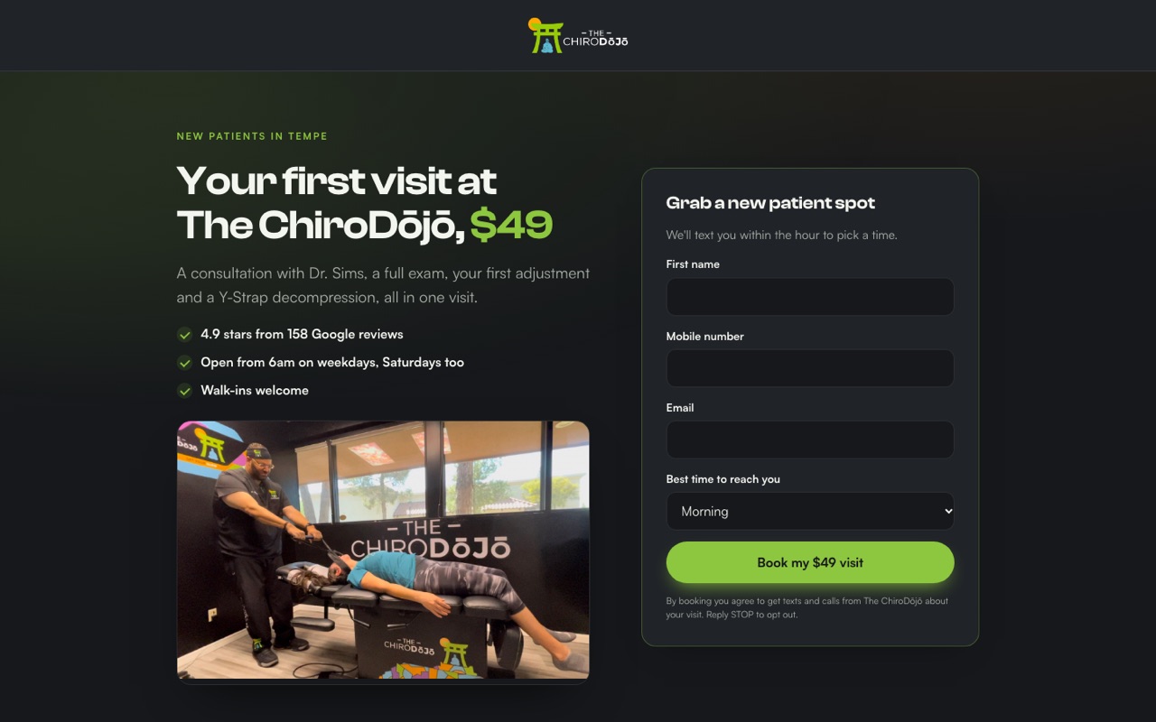 Landing page preview